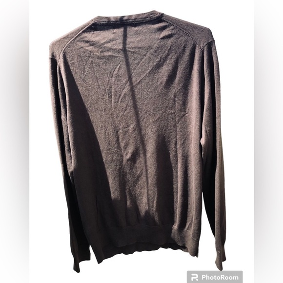 Banana Republic Silk Cotton Cashmere  Brown size medium V Neck sweater - Picture 2 of 9